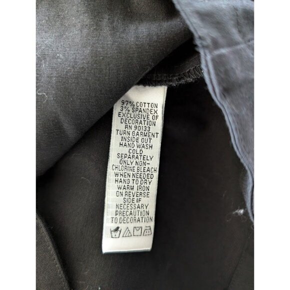 Quacker Factory Jacket Women's‎ Size Large Embroidered Canvas Button Down Black - Picture 7 of 7